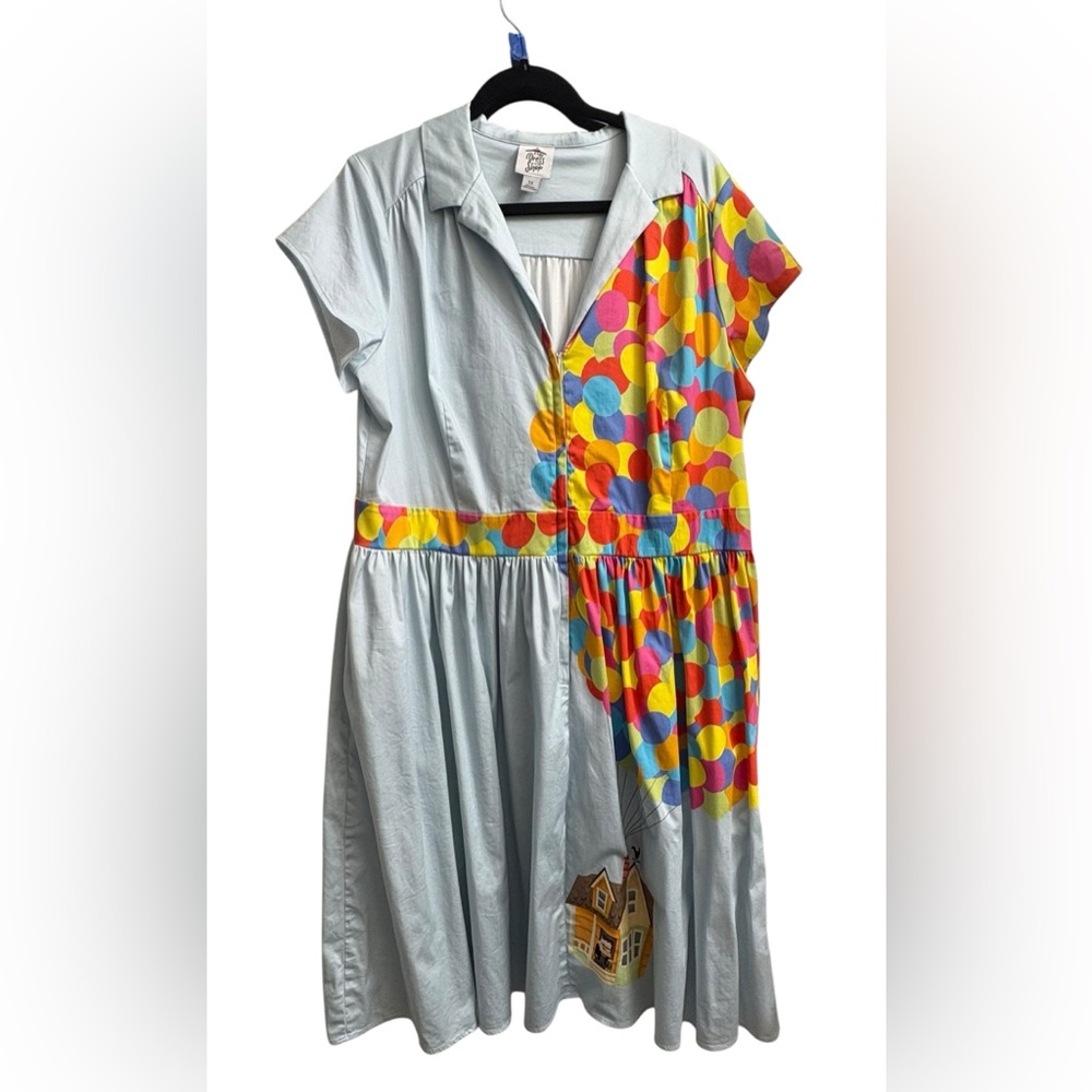 Disney Dress Shop UP Balloon house Multicolor blue women’s plus size 1x Pixar - Picture 2 of 7